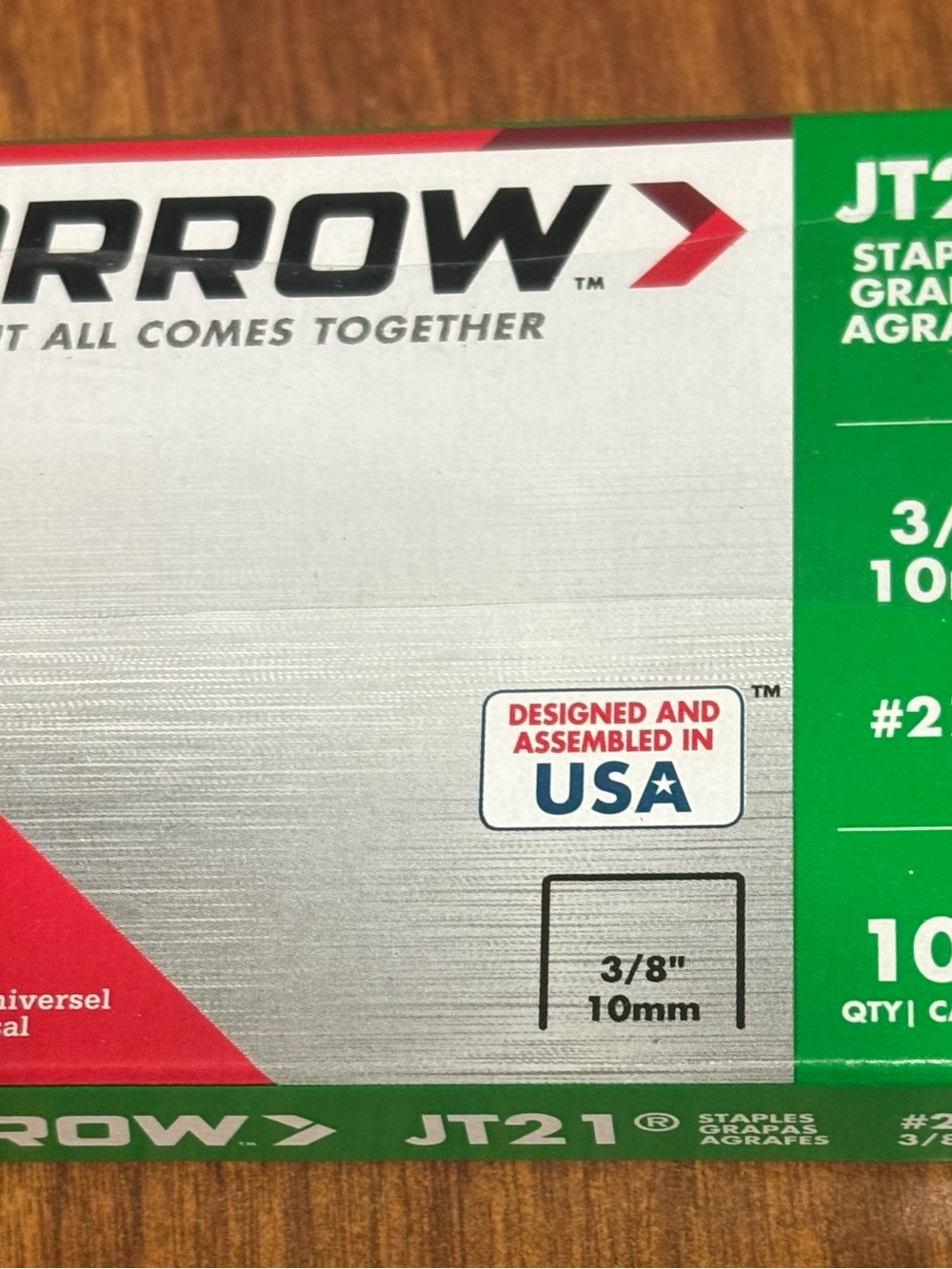 3/8” Arrow JT21 staples for staple gun (10mm)